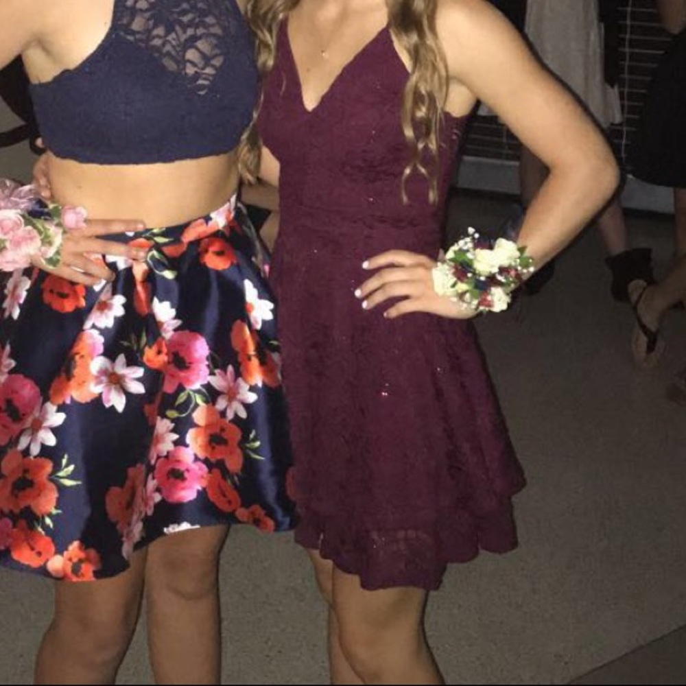 Maroon Homecoming dress